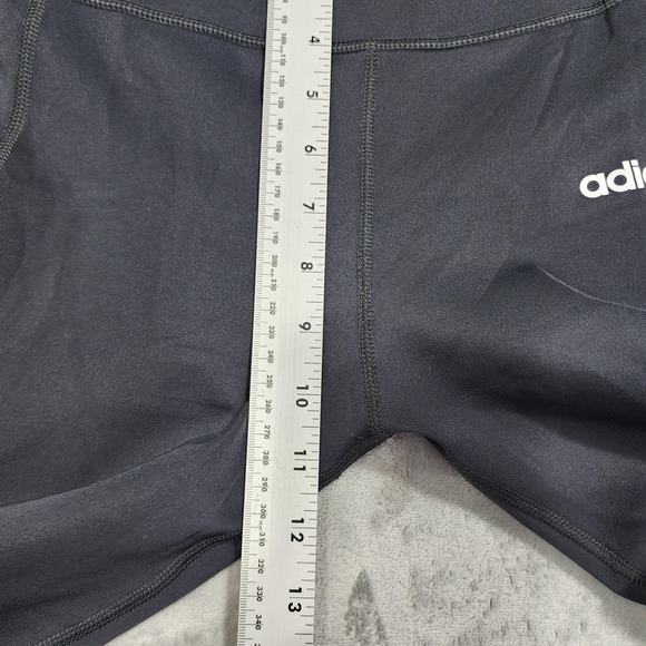 Adidas Leggings Womens M Black Three Stripe Climalite Ankle Yoga Gym Running - Picture 10 of 13